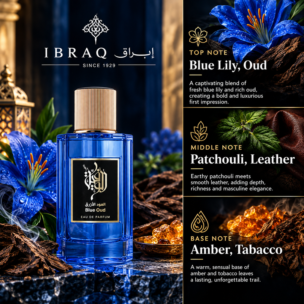 Ibraheem Al Qurashi Blue Oud Eau De Parfum For Unisex