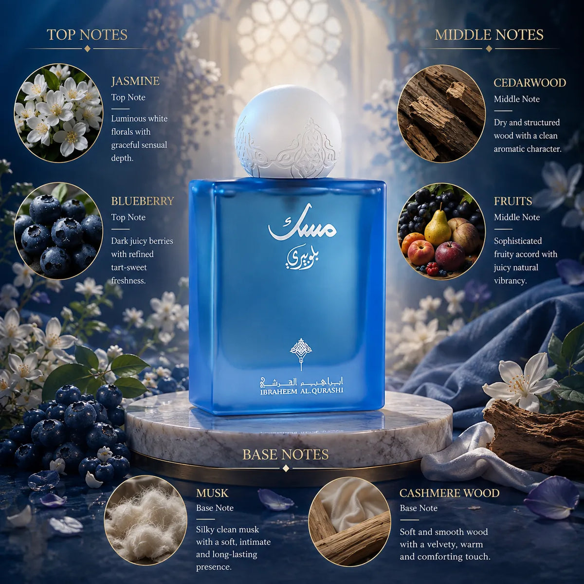 Ibraheem Al Qurashi Musk Blueberry Eau de Parfum for Unisex