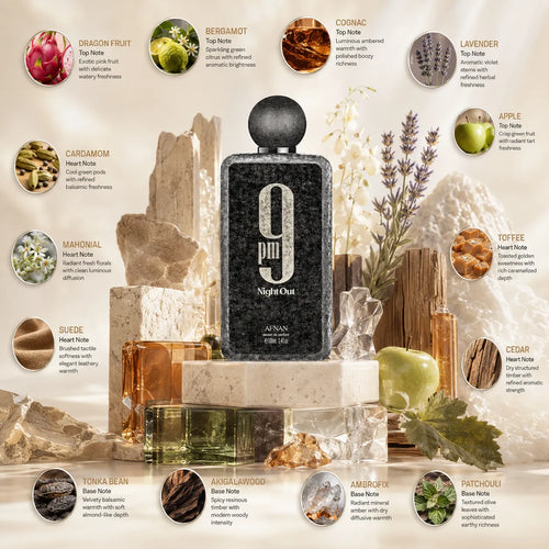 Afnan 9 PM Night Out Extrait de Parfum for Unisex