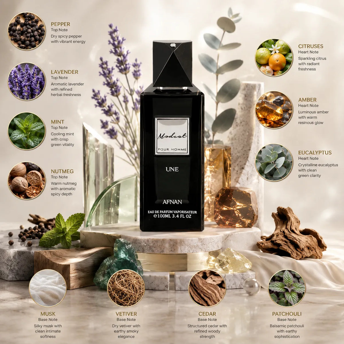 Afnan Modest Pour Homme Une Eau de Parfum for Unisex
