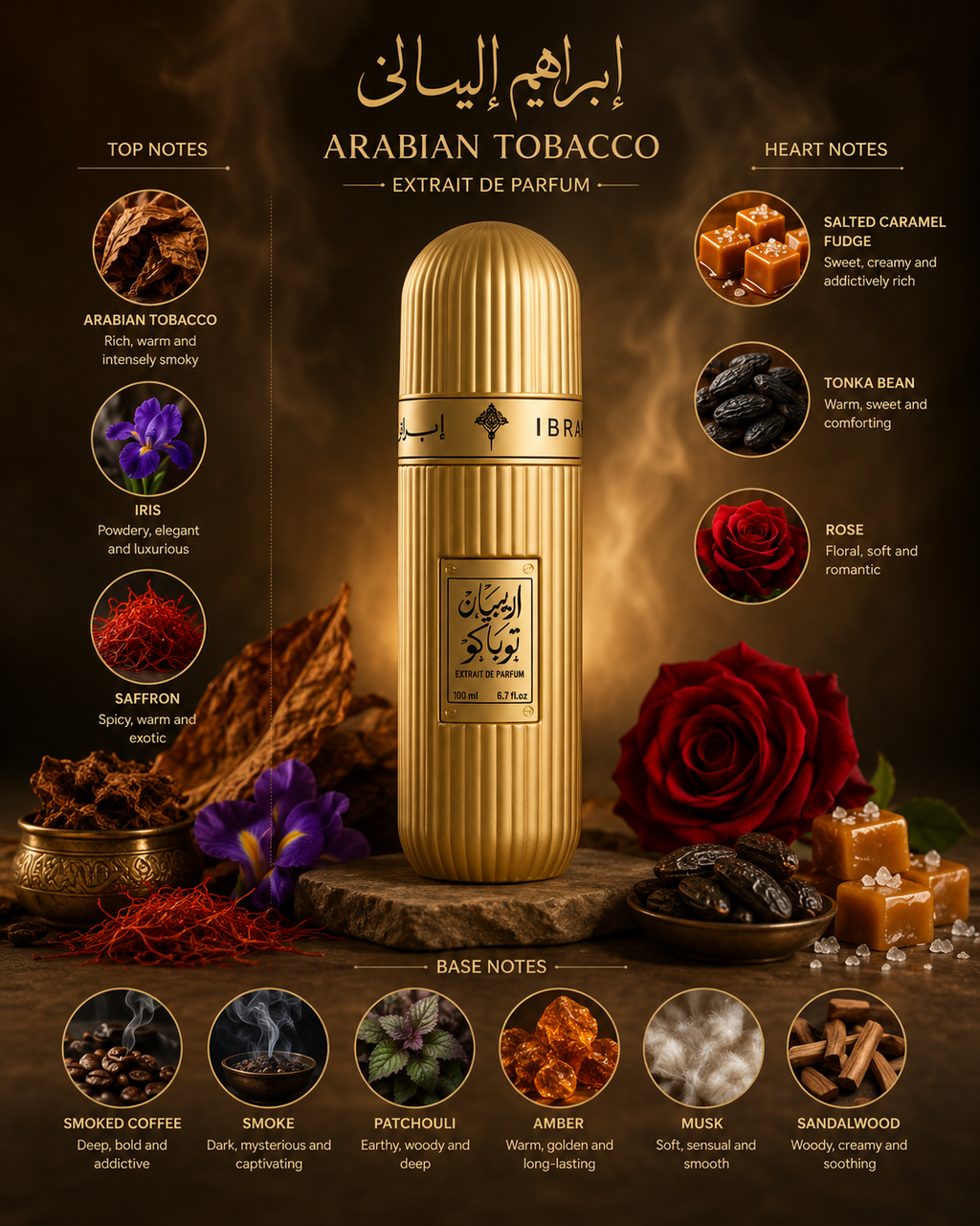 Ibraheem Al Qurashi Arabian Tobacco Extrait de Parfum for Unisex