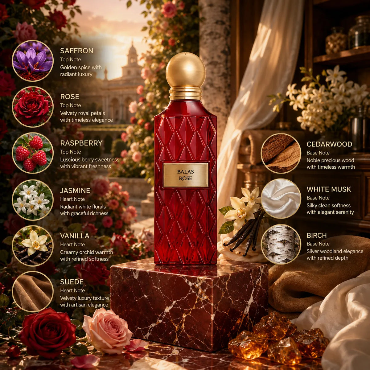 Ibraheem Al Qurashi Balas Rose Eau de Parfum for Unisex