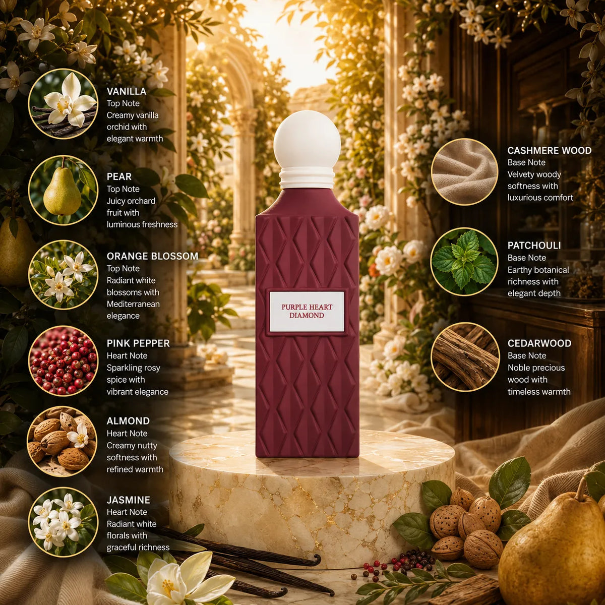 Ibraheem Al Qurashi Purple Heart Diamond Eau de Parfum for Unisex