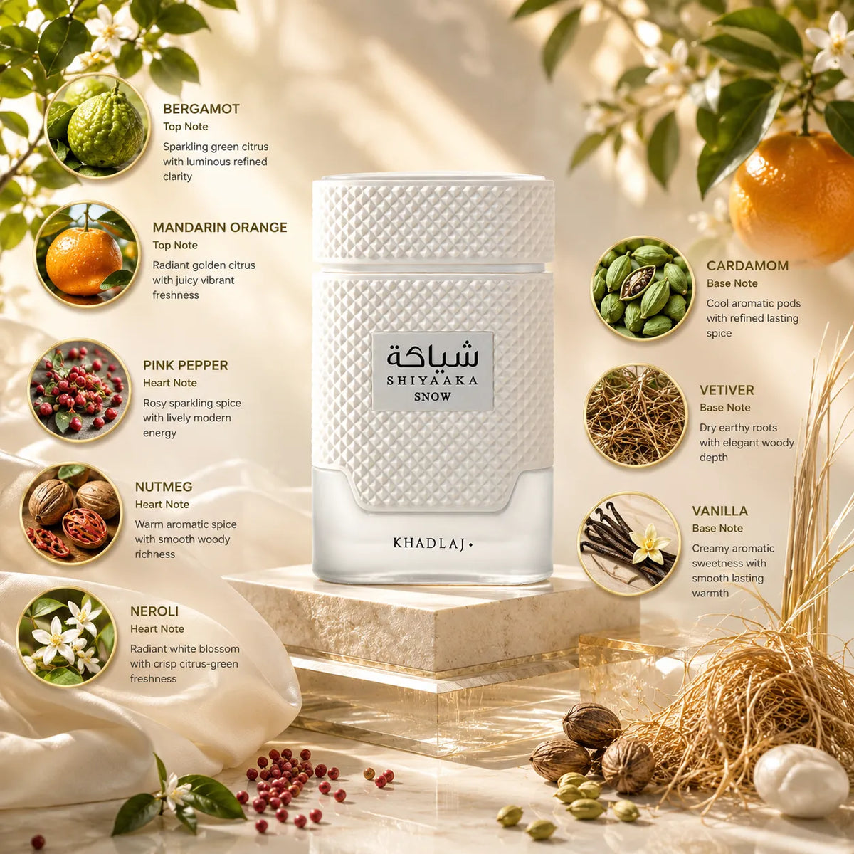 Khadlaj Shiyaaka Snow Eau de Parfum for Unisex