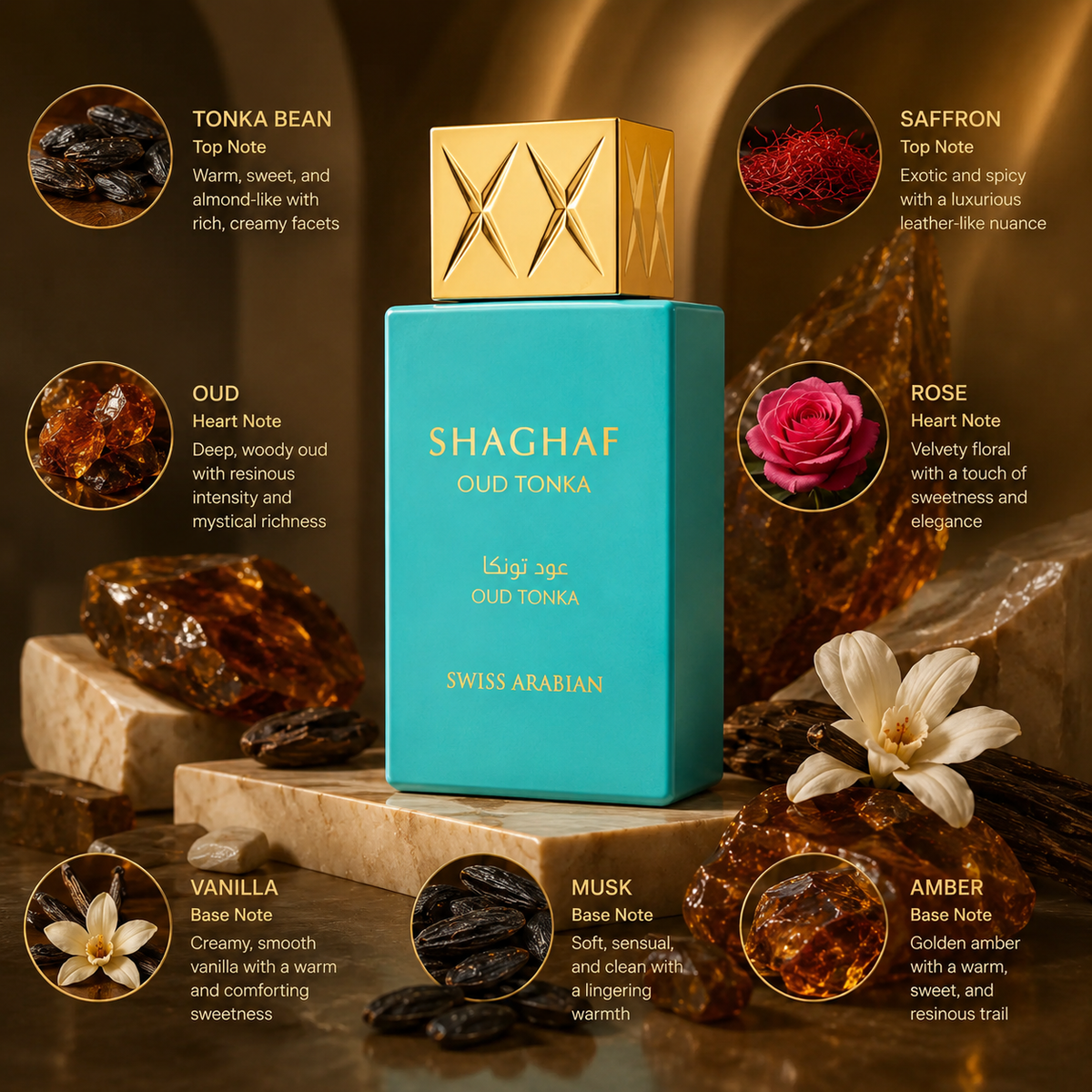 Swiss Arabian Shaghaf Oud Tonka Eau de Parfum for Unisex